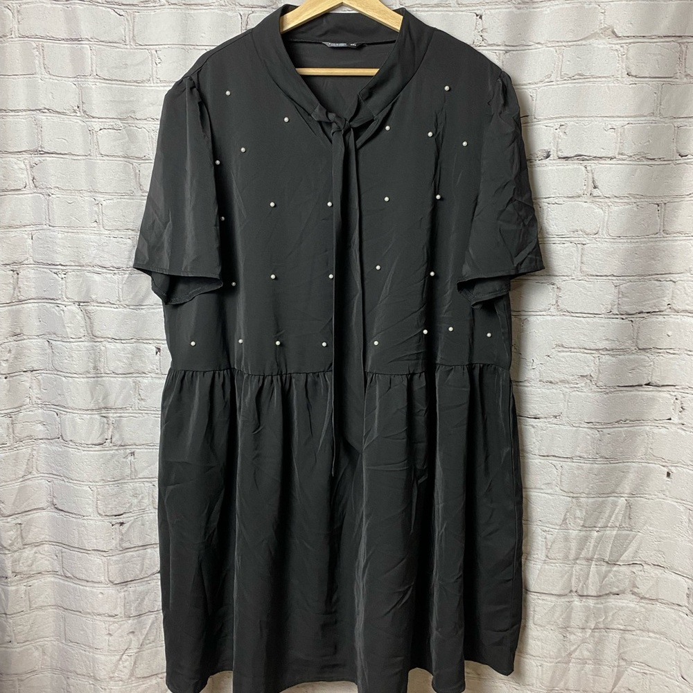 Shein Curve Little Black Dress, Pearl Embellishments • Size 3X
